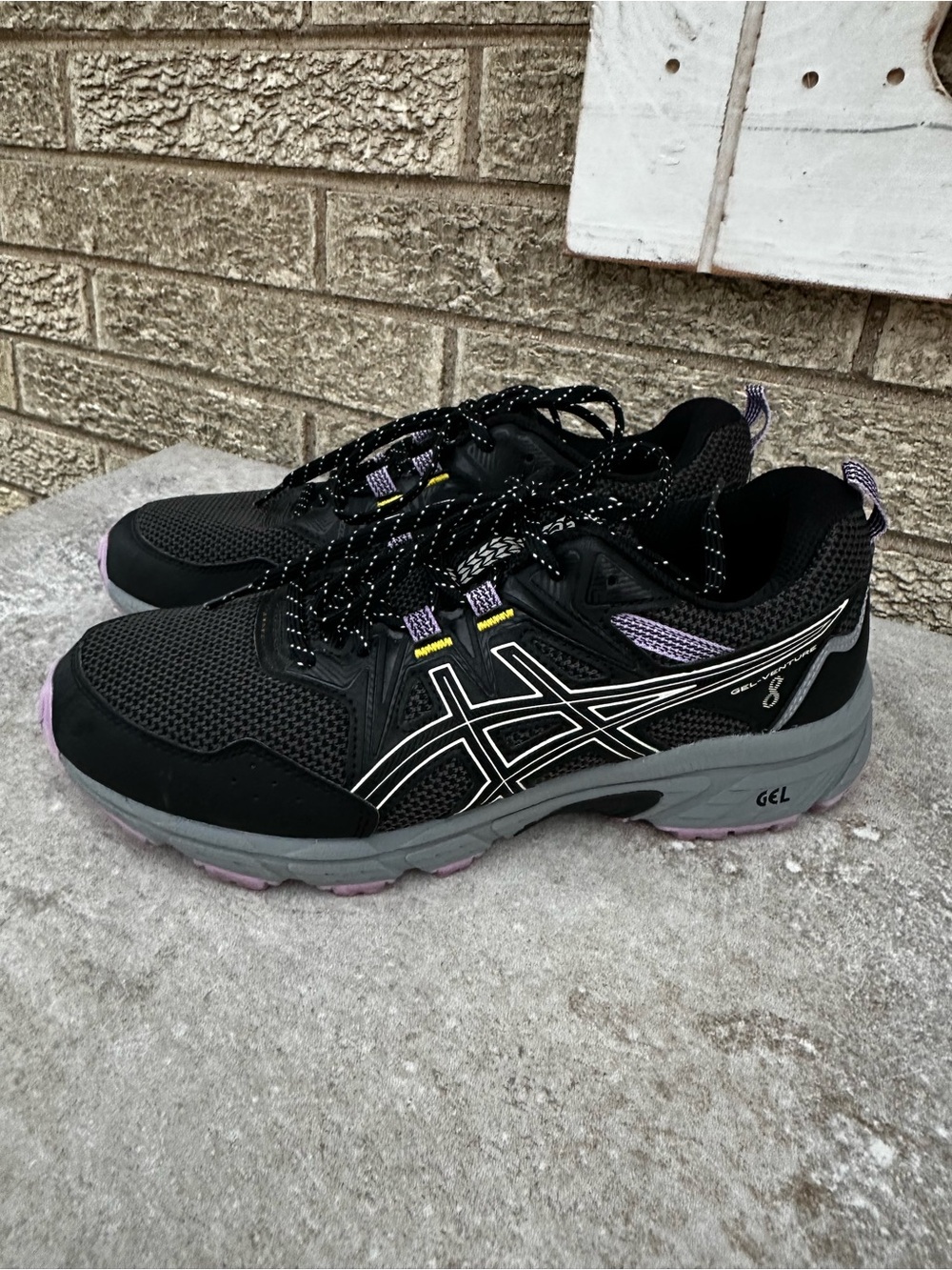 ASICS Women's Gel-Venture 8 Trail Shoes, 8.5 US Black/lavender - Picture 3 of 8